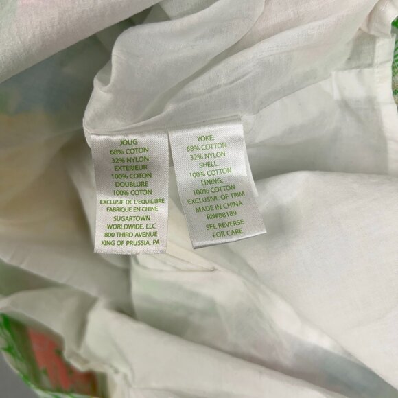 Lilly Pulitzer Dress Womens 0 Bright Colorful Hibiscus Stroll Raegan Lace Resort - Picture 15 of 16